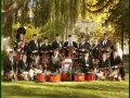 Sierra Highlanders Pipe Band in the back yard of the Governor's Mansion - October 2002